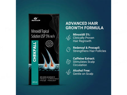 Chekfall 5% Spray Hair Solution, 60ml