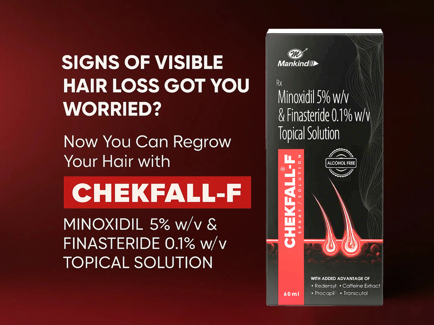 Chekfall-F 5% Topical Solution, 60ml