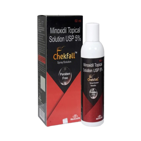 Chekfall 5% Spray Hair Solution, 60ml