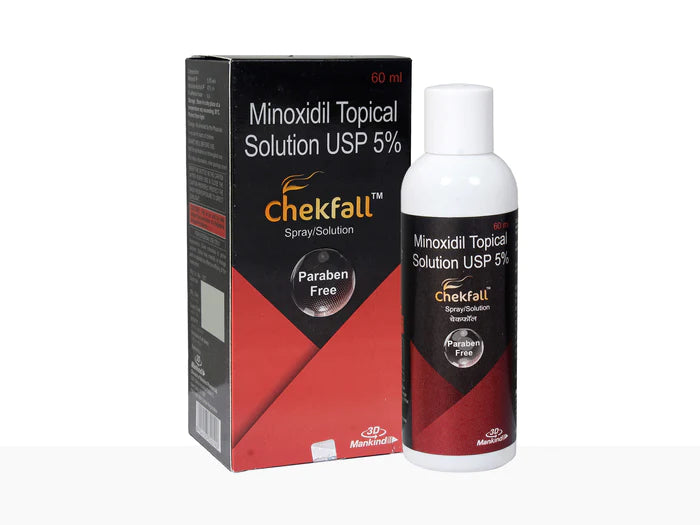 Chekfall 5% Spray Hair Solution, 60ml