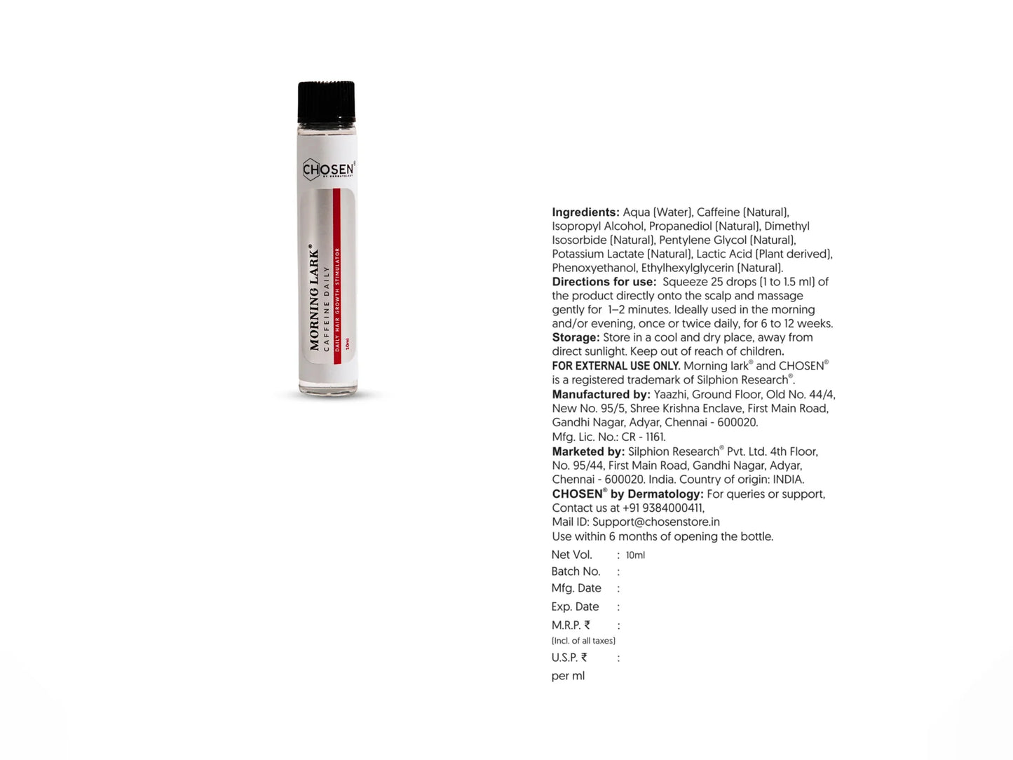 Chosen Morning Lark Caffeine Daily Scalp Solution 90ml