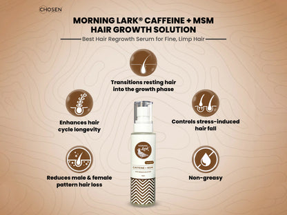 Chosen Morning Lark Caffeine + MSM Hair Growth Solution 100ml