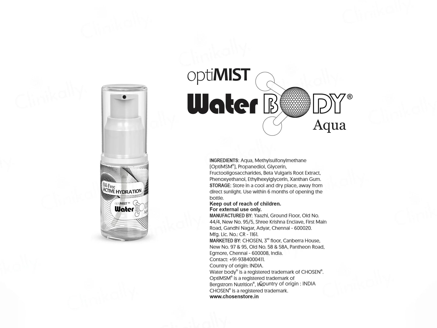 Chosen Optimist Water Body Aqua Moisturizer 20ml