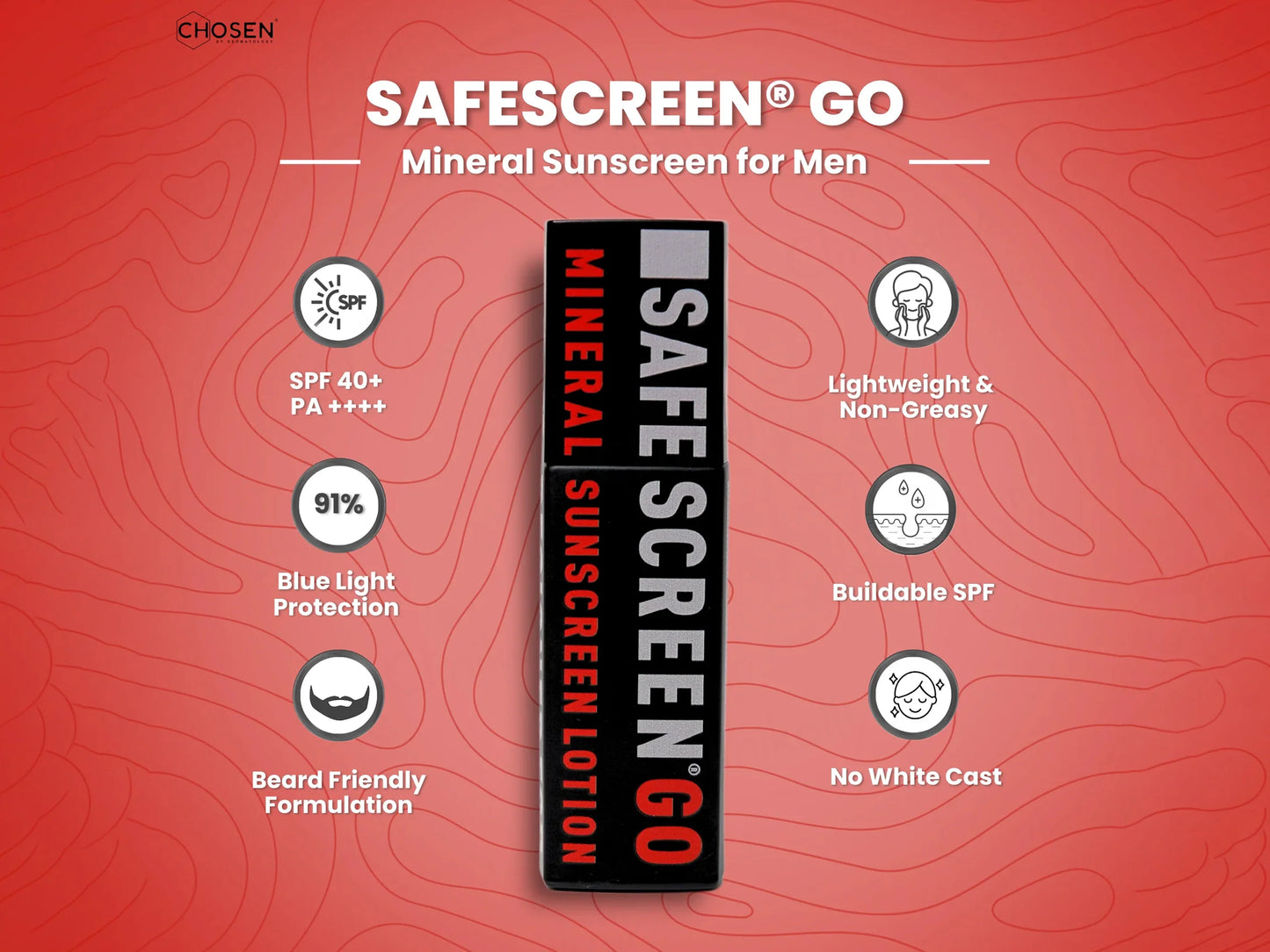 Chosen Safescreen Go Mineral Sunscreen Lotion SPF 40+ PA++++ 40ml