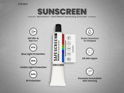 Chosen Safescreen Nexgen Moisturizing Melanin Sunscreen SPF 80+ PA++++ 40ml