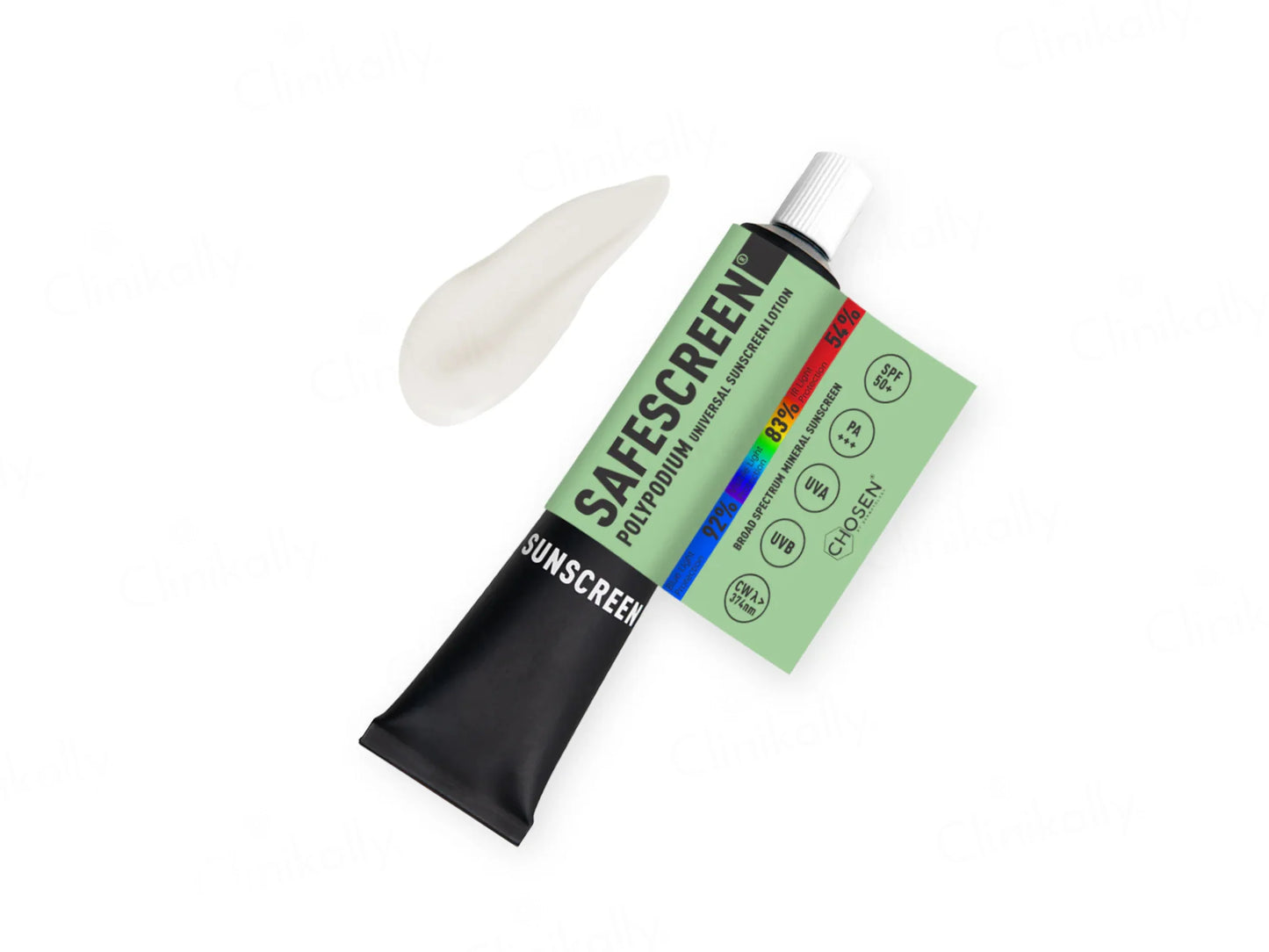 Chosen Safescreen Polypodium Universal Mineral Sunscreen Lotion SPF 50+ PA+++ 40ml