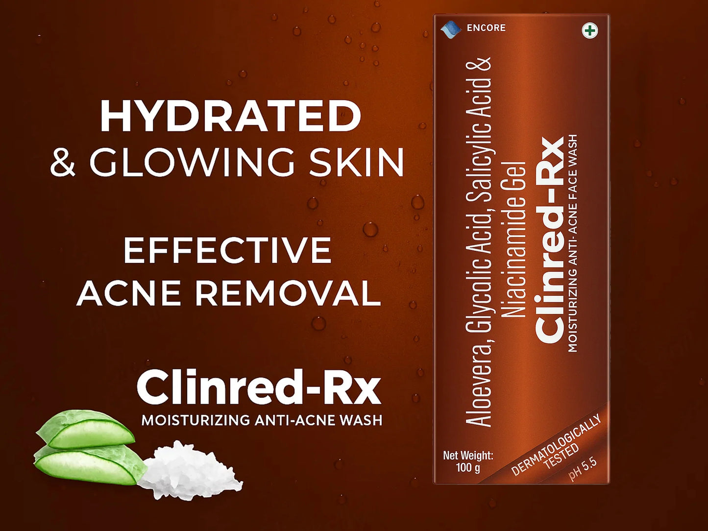 Clinred-Rx Moisturizing Anti-Acne Face Wash 100gm