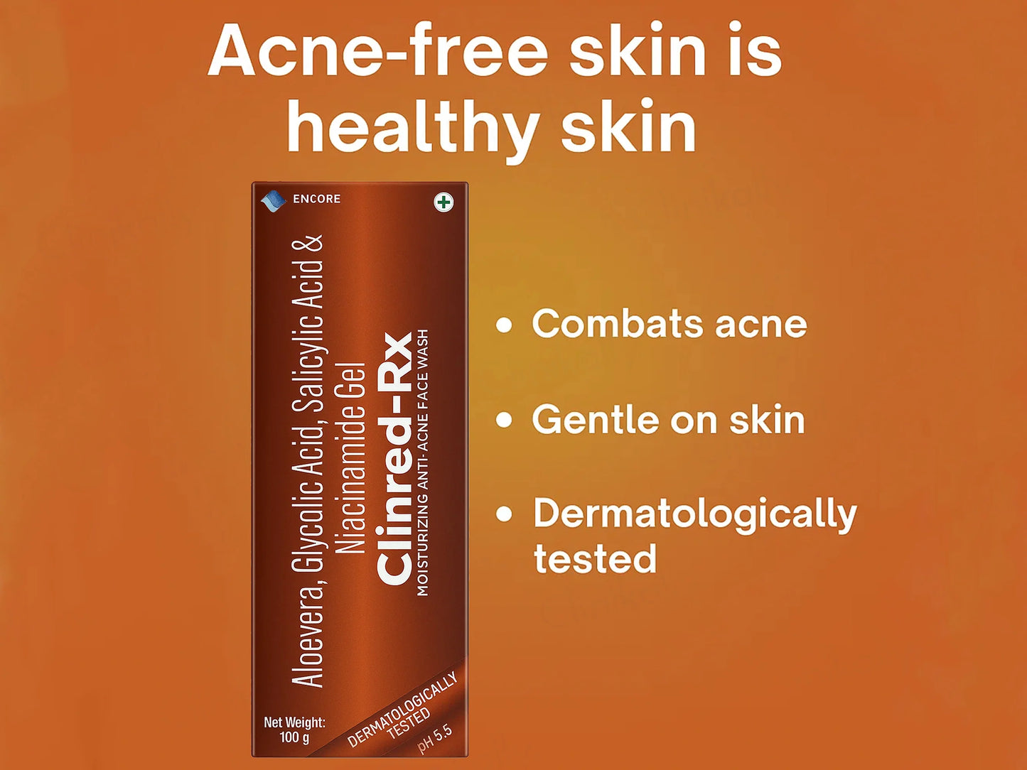 Clinred-Rx Moisturizing Anti-Acne Face Wash 100gm