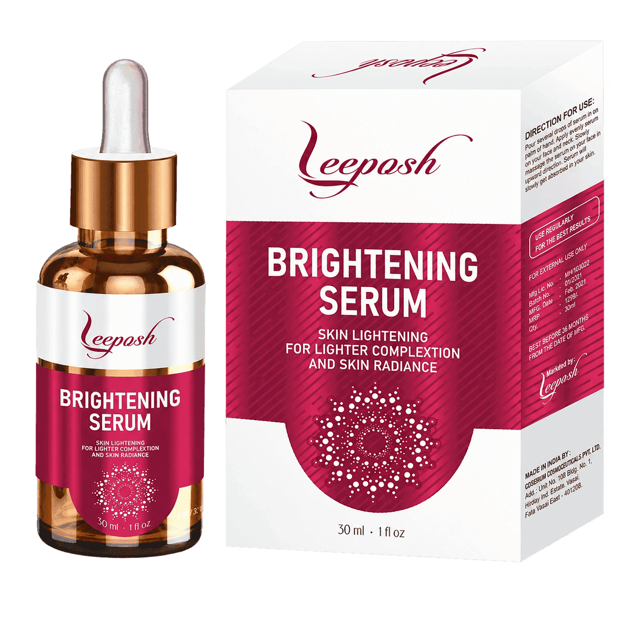 Cosderma Leeposh Brightening Serum, 30ml