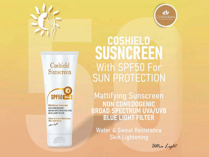 Cosderma Coshield Mattifying Sunscreen SPF 50 PA+++ 50ml