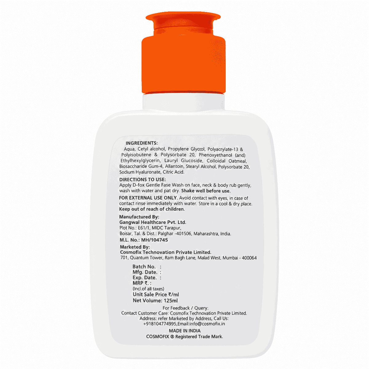 Cosmofix D Tox Gentle Face Wash