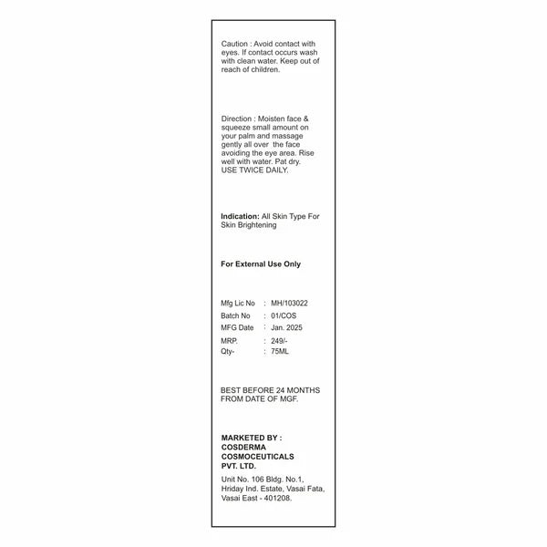 Cuticlear Hydrating Face Wash, 75gm
