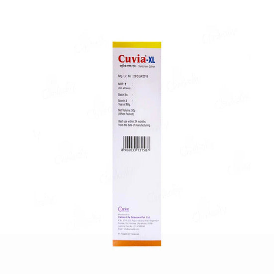 Cuvia-XL Sunscreen Lotion SPF 50 PA+++, 50gm