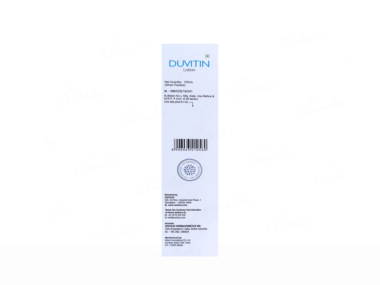 Ceuticoz Duvitin Intensive Moisturising Lotion, 100ml