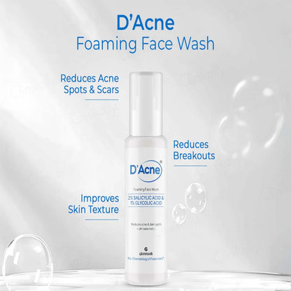 D Acne Foaming Face Wash, 60ml
