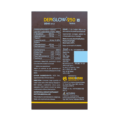 Depiglow 250 tablet glutathione tab 10Tab