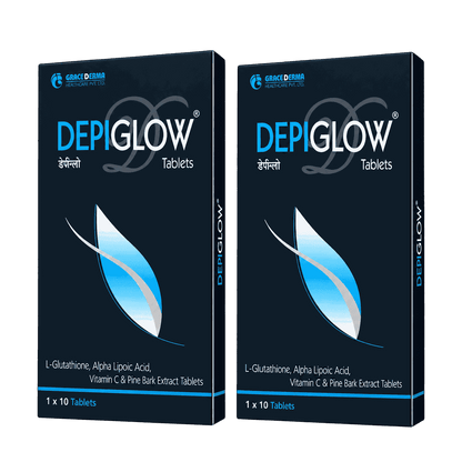 Depiglow Whitening Tablet 10 Tab PACK OF 2