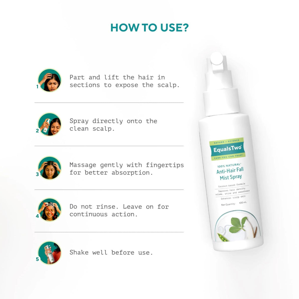 EqualsTwo Anti-Hair Fall Mist Spray 100ml