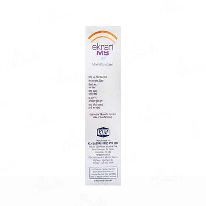 Ekran MS Mineral Sunscreen Gel SPF 50 PA+++ 50gm