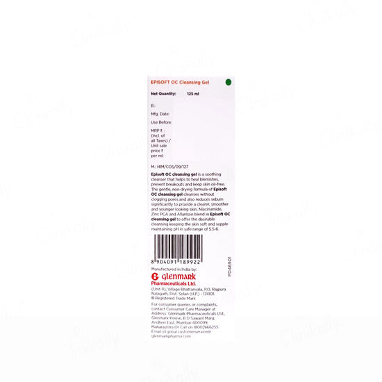 Episoft OC Cleansing Gel, 125ml
