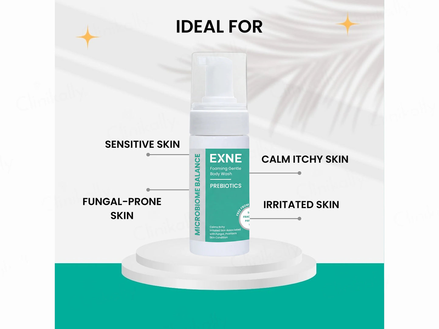 Exne Prebiotics Soothing & Hydrating Foaming Gentle Body Wash, 180ml
