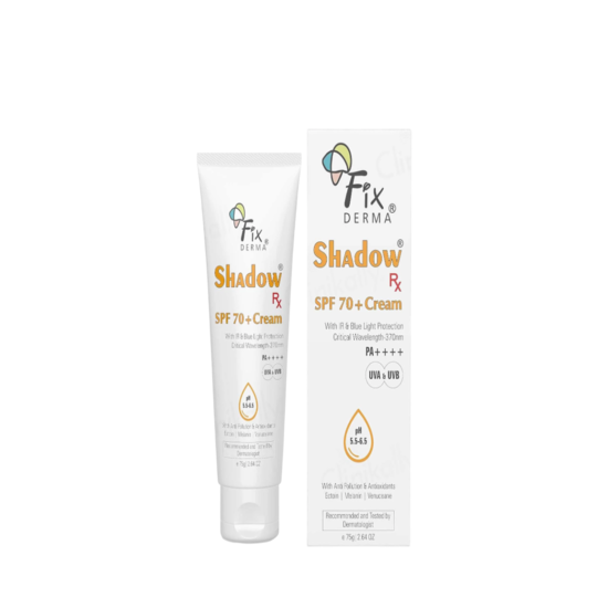 Fixderma Shadow RX SPF 70+ Cream, 75gm