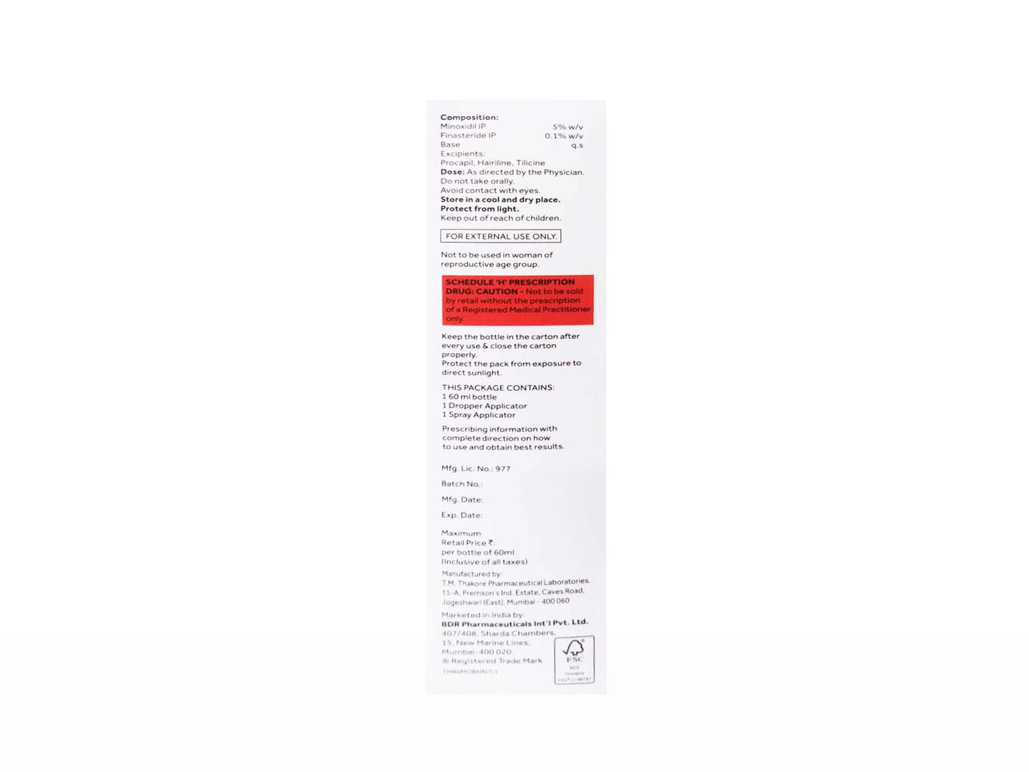 Fultress-F Plus 5% Topical Solution, 60ml