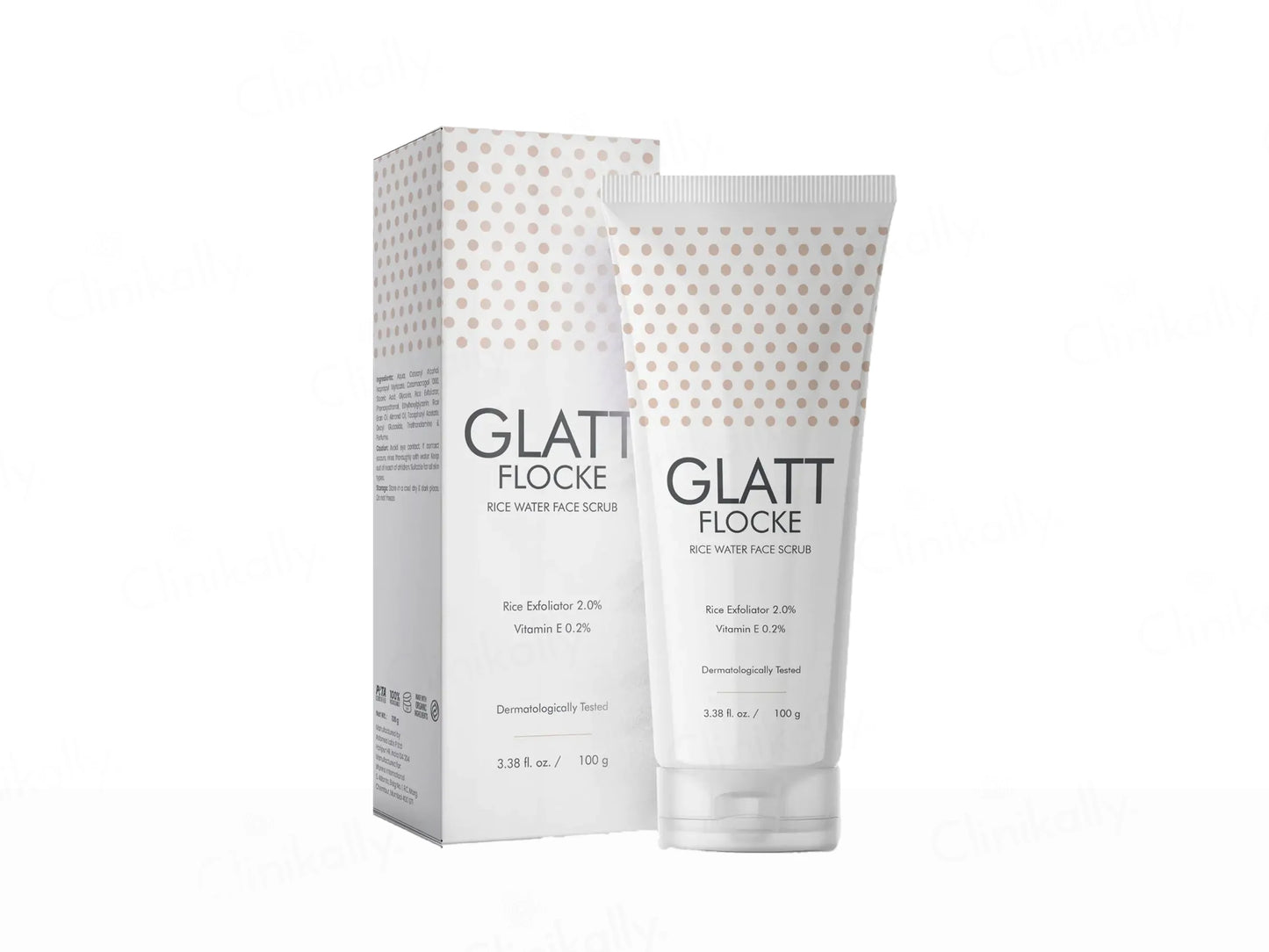 Glatt Flocke Rice Water Face Scrub 100gm
