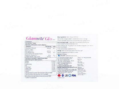 Glamwite Glo Nutraceutical Tablet 10Tab