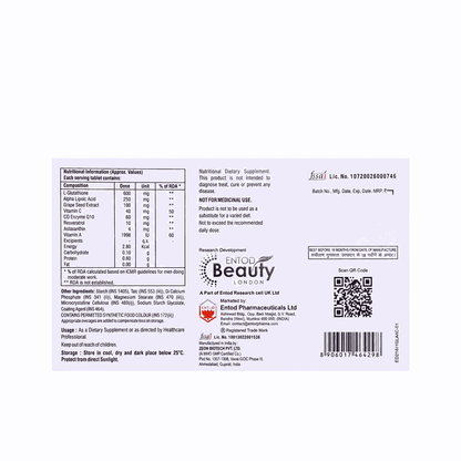 Glotamin Skin Brightening & Anti-Ageing Tablet 10 Tab