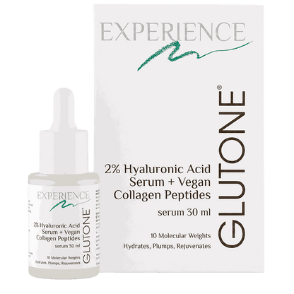 Glutone 2% Hyaluronic Acid plus vegan collagen peptides Serum, 30ml