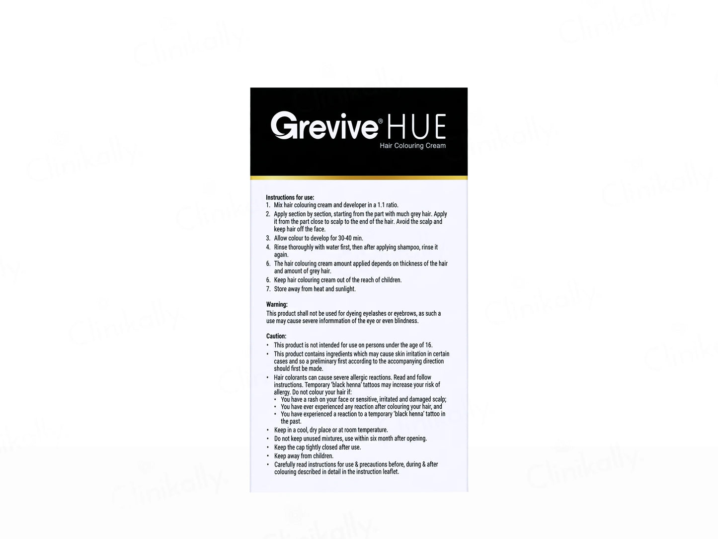 Grevive Hue Hair Colouring Cream, 1 Kit