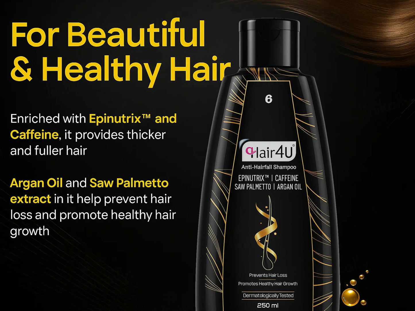 Hair 4U Anti-Hairfall Shampoo, 250ml