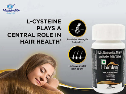 Hairbless Tablets Bottel (30 Tab)
