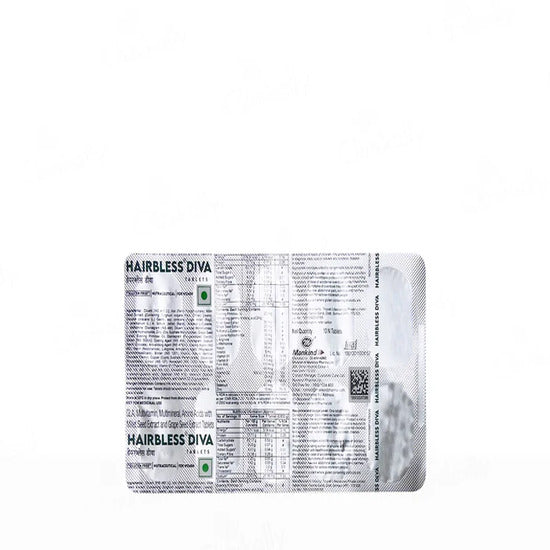 Hairbless Diva Nutraceutical Tablet For Women 30Tab strip