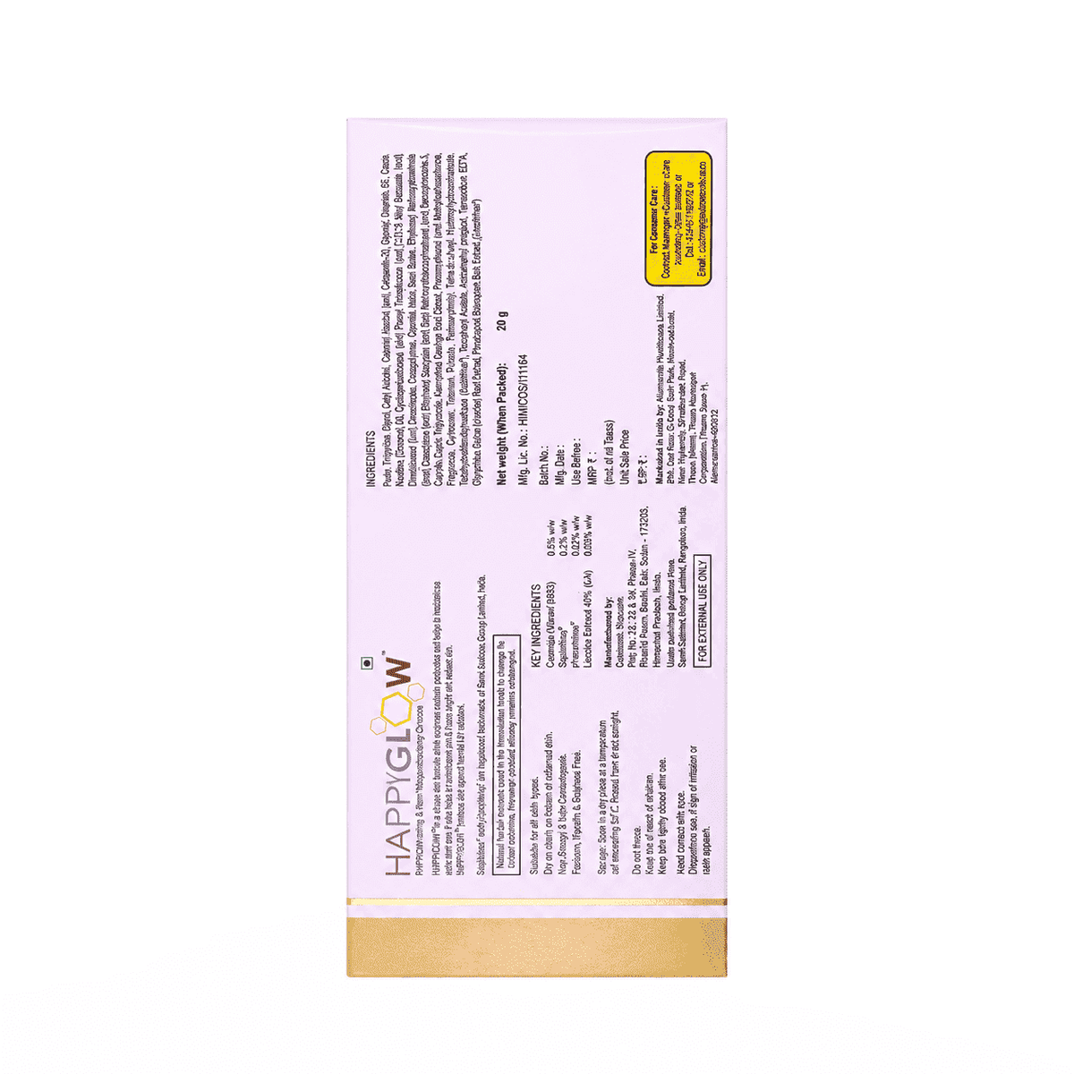 Happyglow Demelanising & Skin Rejuvenating Cream 20gm