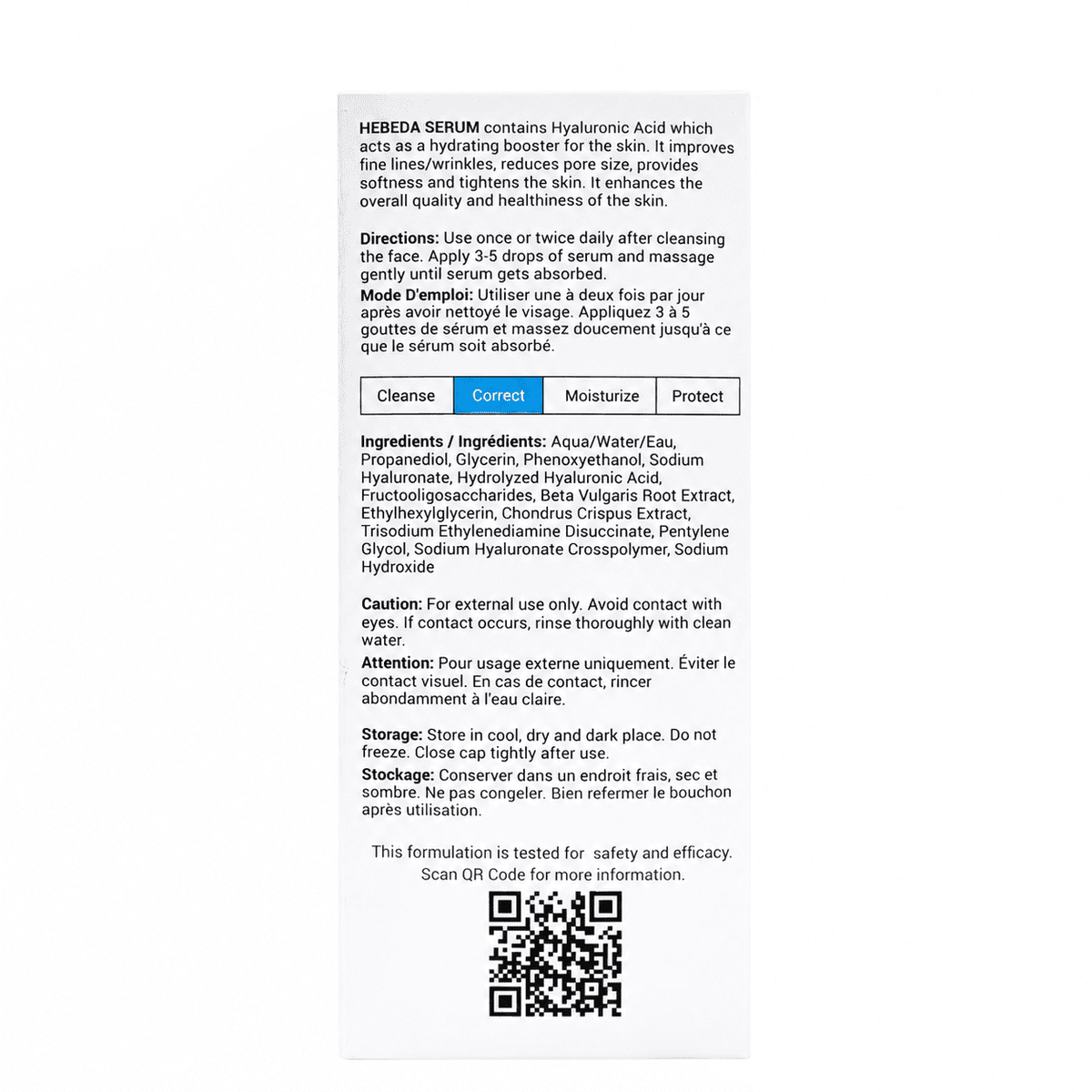 Hebeda Hyaluronic Acid Concentrate Serum, 30ml