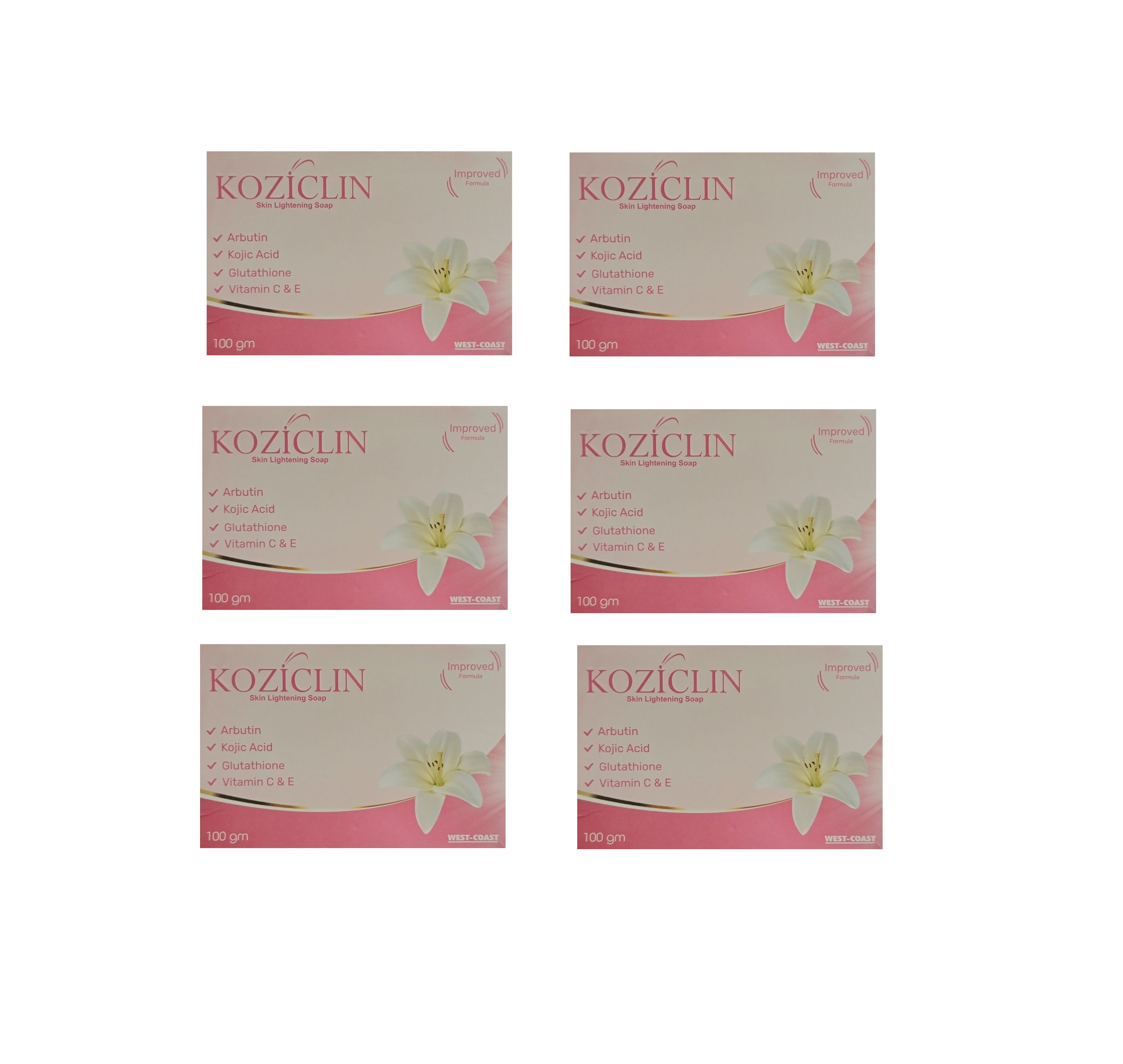 Koziclin Skin Lightening Anti Ageing Soap 75GM PACK OF 6