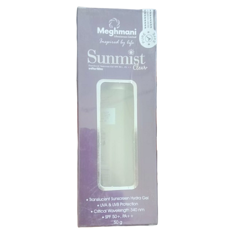 Sunmist Clear Transparent Sunscreen Gel SPF 50+ 50gm