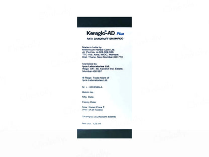 Keraglo-AD Plus Anti-Dandruff Shampoo, 125ml