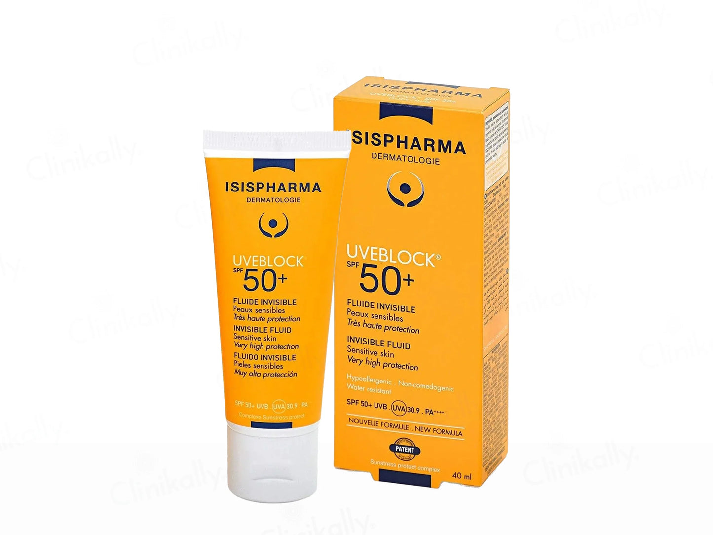 Isispharma UVE Block Invisible Fluid Sunscreen SPF 50+ PA++++, 40ml