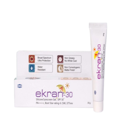 Ekran-30 Silicone Sunscreen Gel SPF 30+ PA++++, 30gm