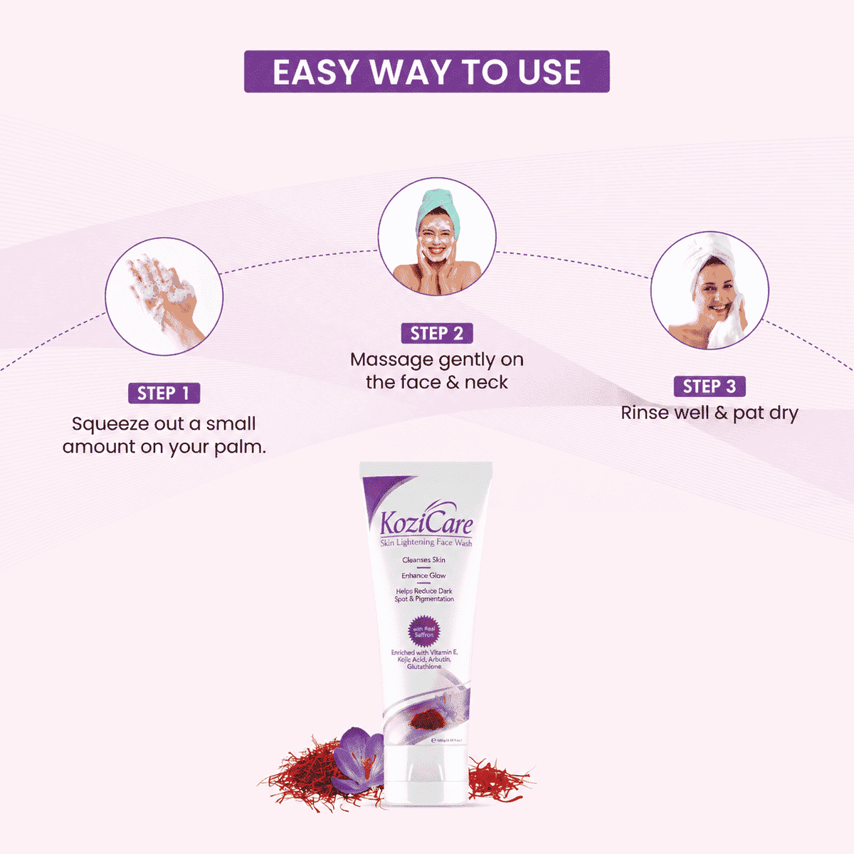 Kozicare with real saffron Skin Lightening Face Wash 100gm