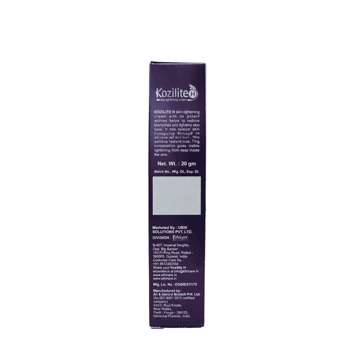 Kozilite-H Skin Lightening Cream 20gm