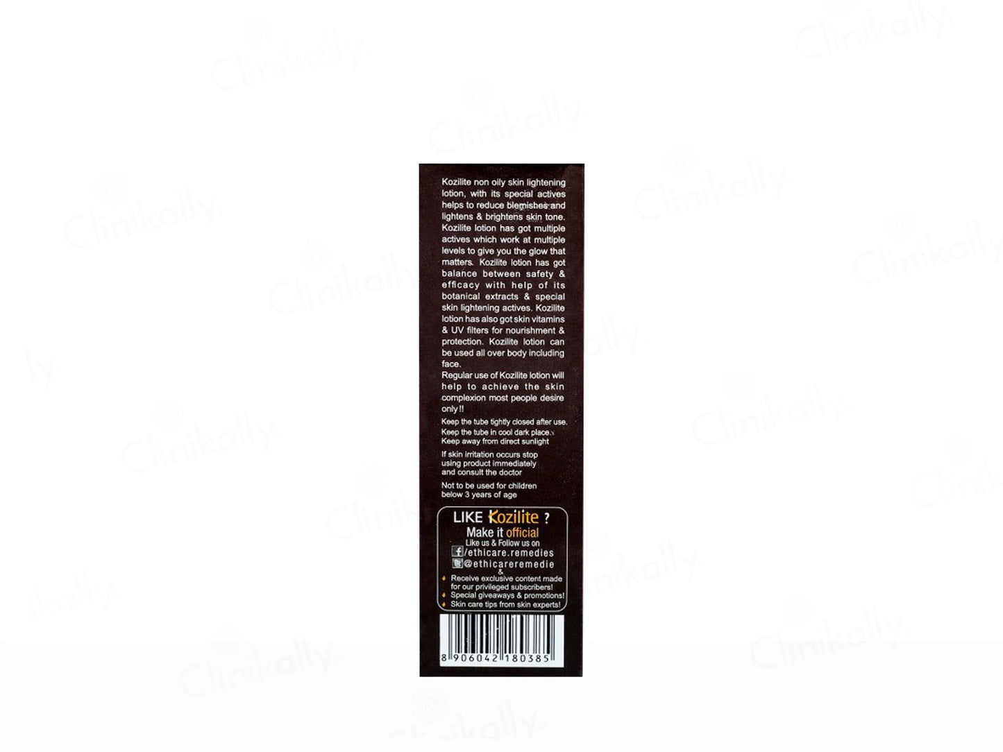 Kozilite Non Oily Skin Lightening Lotion for Face & Body