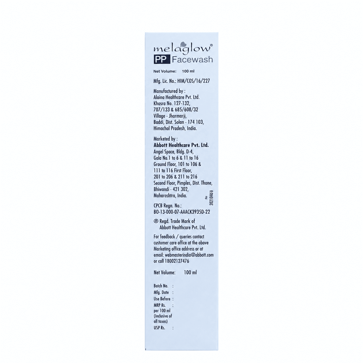 Melaglow PP Face Wash 100ml