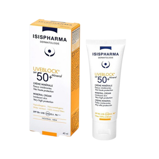 Isispharma UVE Block Mineral Cream Sunscreen SPF 50+ PA++++, 40ml
