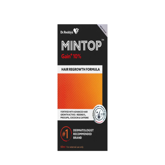Mintop Gain Plus 10% Topical Solution, 60ml