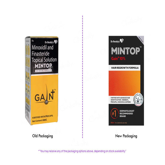 Mintop Gain Plus 10% Topical Solution, 60ml