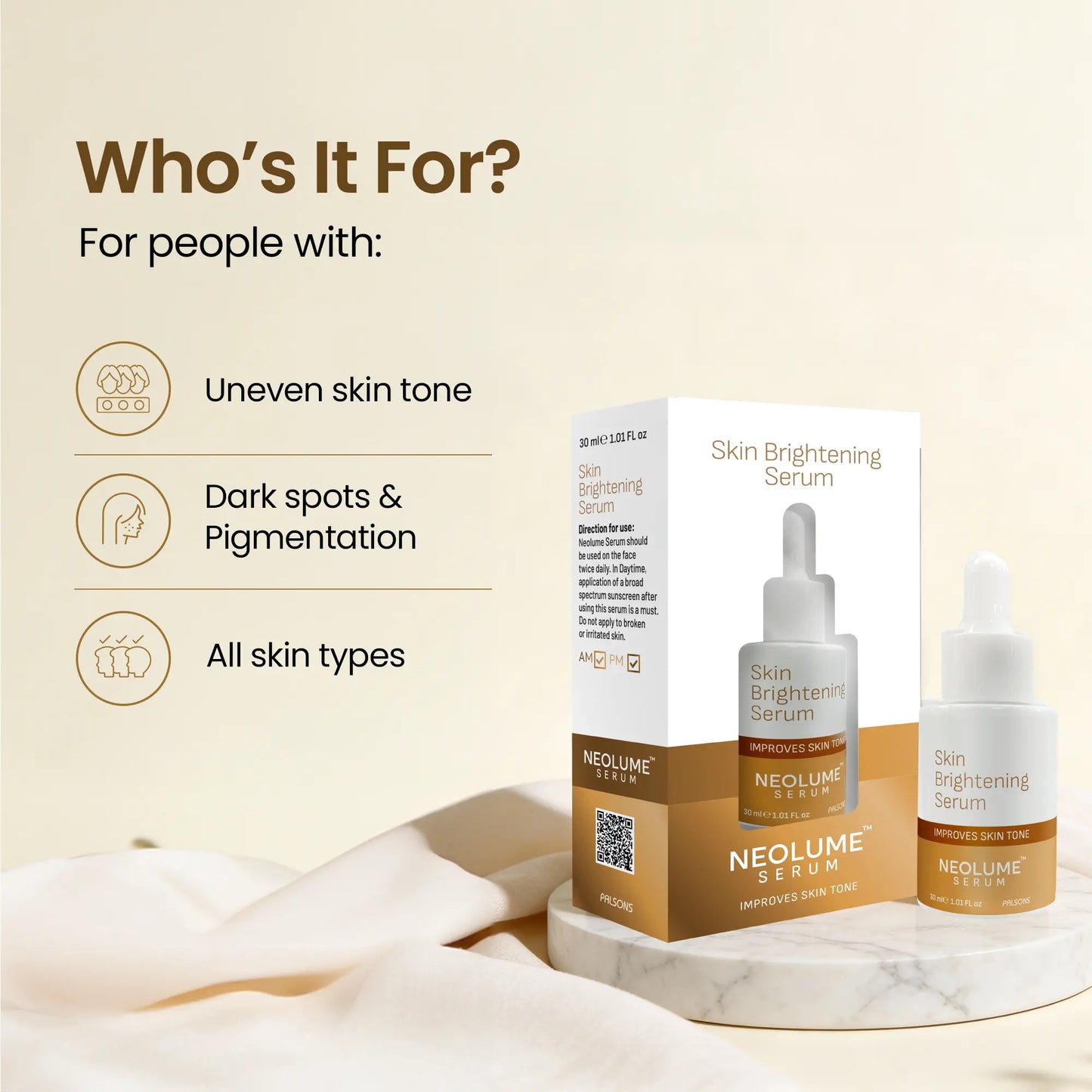 Neolume Skin Brightening Face Serum, 30ml